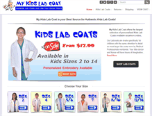 Tablet Screenshot of mykidslabcoat.com